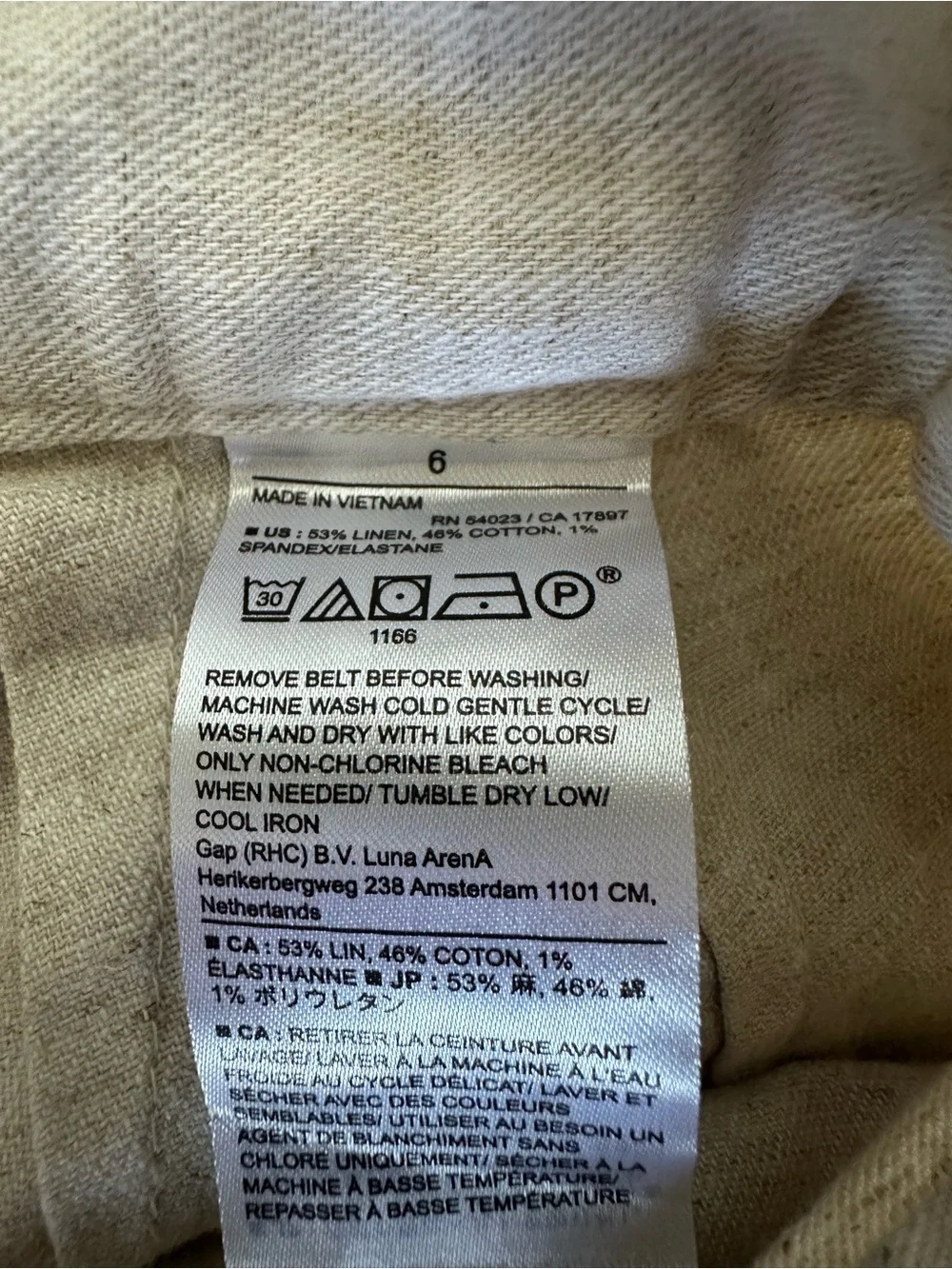 Banana Republic Utility Linen Blend High Rise Slim Tie Waist Pants